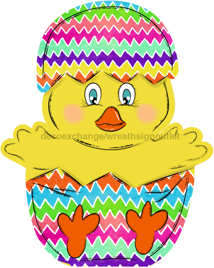 Easter Chick 22" Wood Door Hanger - DECOE-W-712-DH-Check
