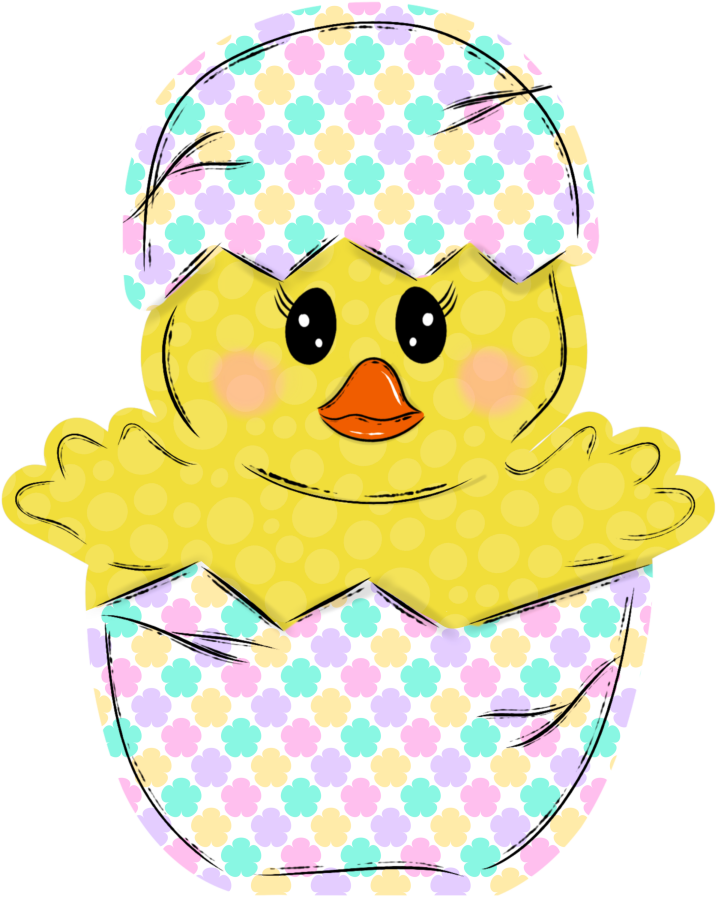 Easter Chick 22" Wood Door Hanger - DECOE-W-871-DH