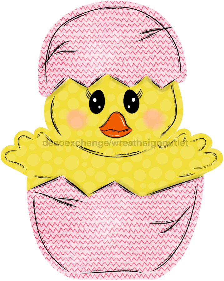 Easter Chick 22" Wood Door Hanger - DECOE-W-872-DH