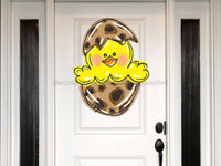 Thumbnail for Easter Chick Egg Sign Wood Sign Door Hanger Decoe-W-426 22