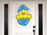 Thumbnail for Easter Chick Egg Sign Wood Sign Door Hanger Decoe-W-429 22
