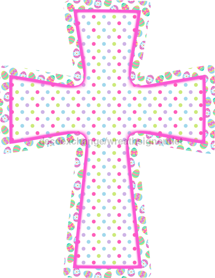 Easter Cross 22" Wood Door Hanger - DECOE-W-719-DH