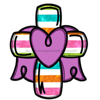 Thumbnail for Easter Cross Door Hanger, MJ-W-00125-DH, 22in Wood Door Hanger