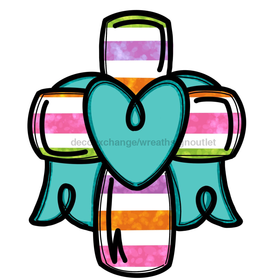 Easter Cross Door Hanger, MJ-W-00126-DH, 22in Wood Door Hanger