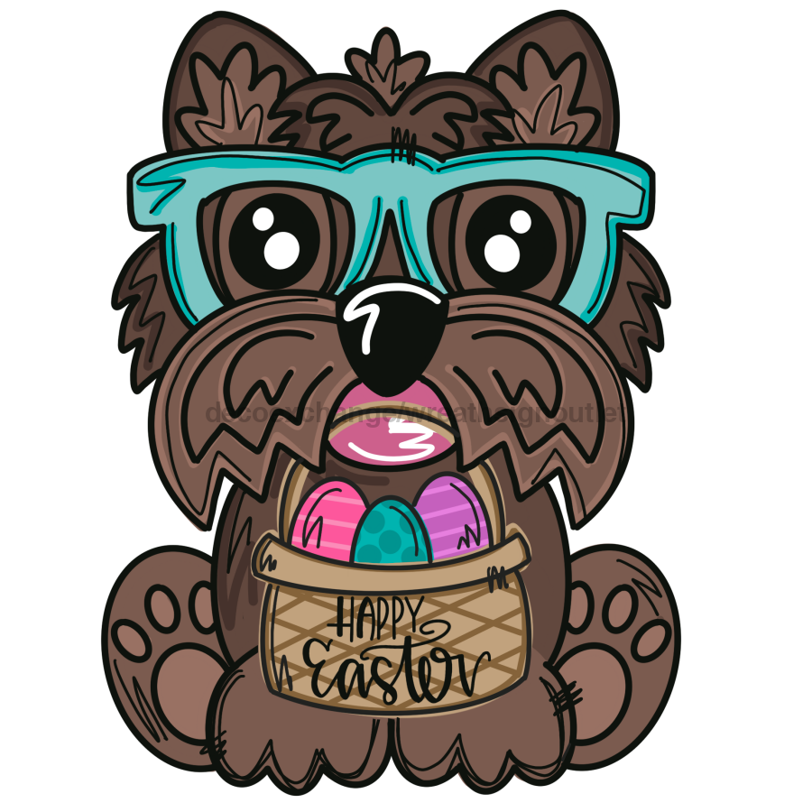 Easter Dog Door Hanger Mj-W-00071-Dh 22‚Äô Wood