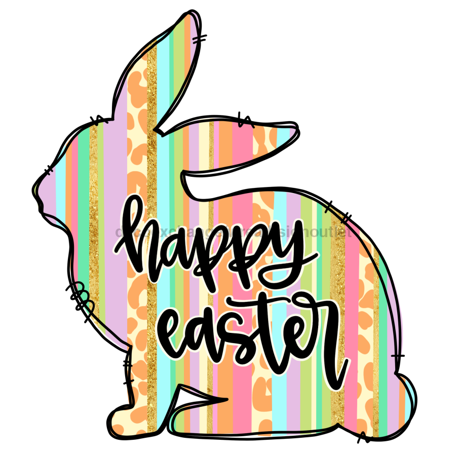 Easter Bunny 22" Wood Door Hanger - DECOE-W-658-DH