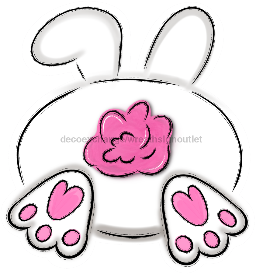 Easter Bunny 22" Wood Door Hanger - DECOE-W-852-DH