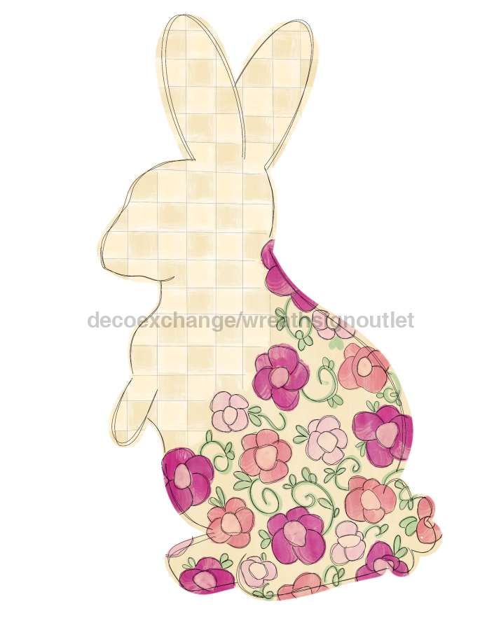 Easter Bunny 22" Wood Door Hanger - DECOE-W-903730-DH