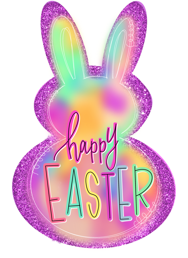 Easter Bunny 22" Wood Door Hanger - DECOE-W-903732-DH