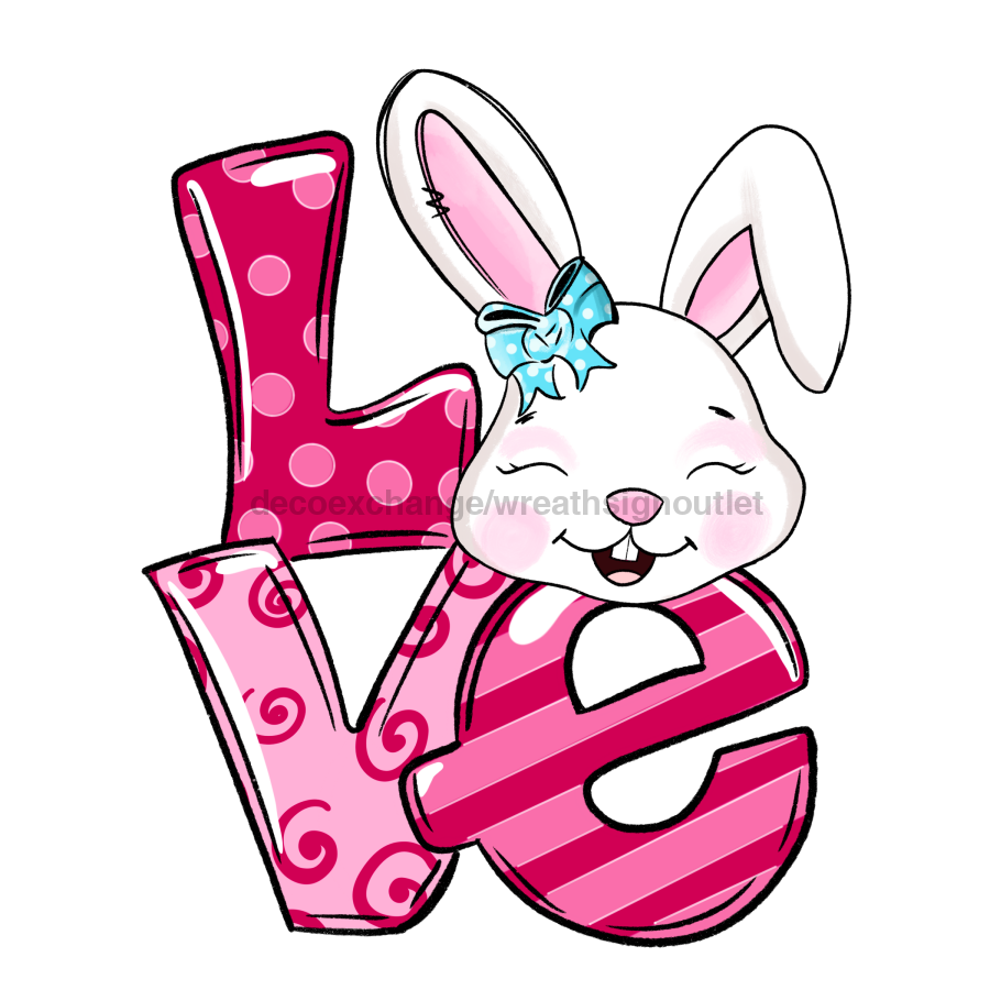 Easter Bunny 22" Wood Door Hanger - DECOE-W-509-DH