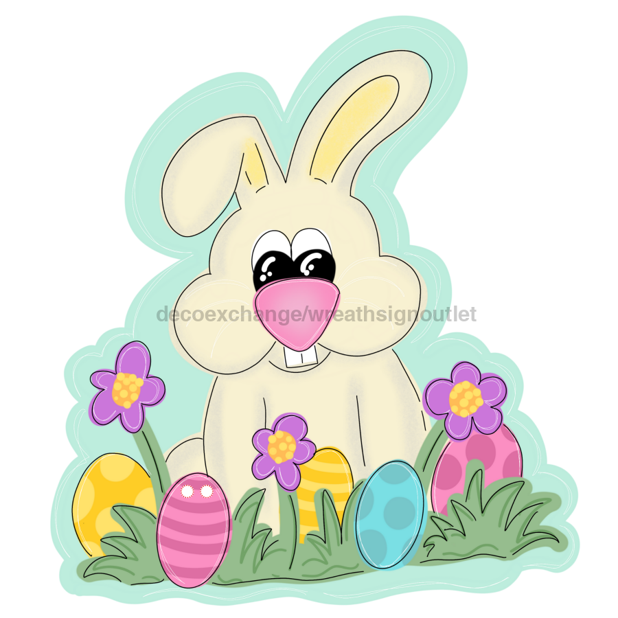 Easter Cut Bow Holes 22" Wood Door Hanger - DECOE-W-903439-DH
