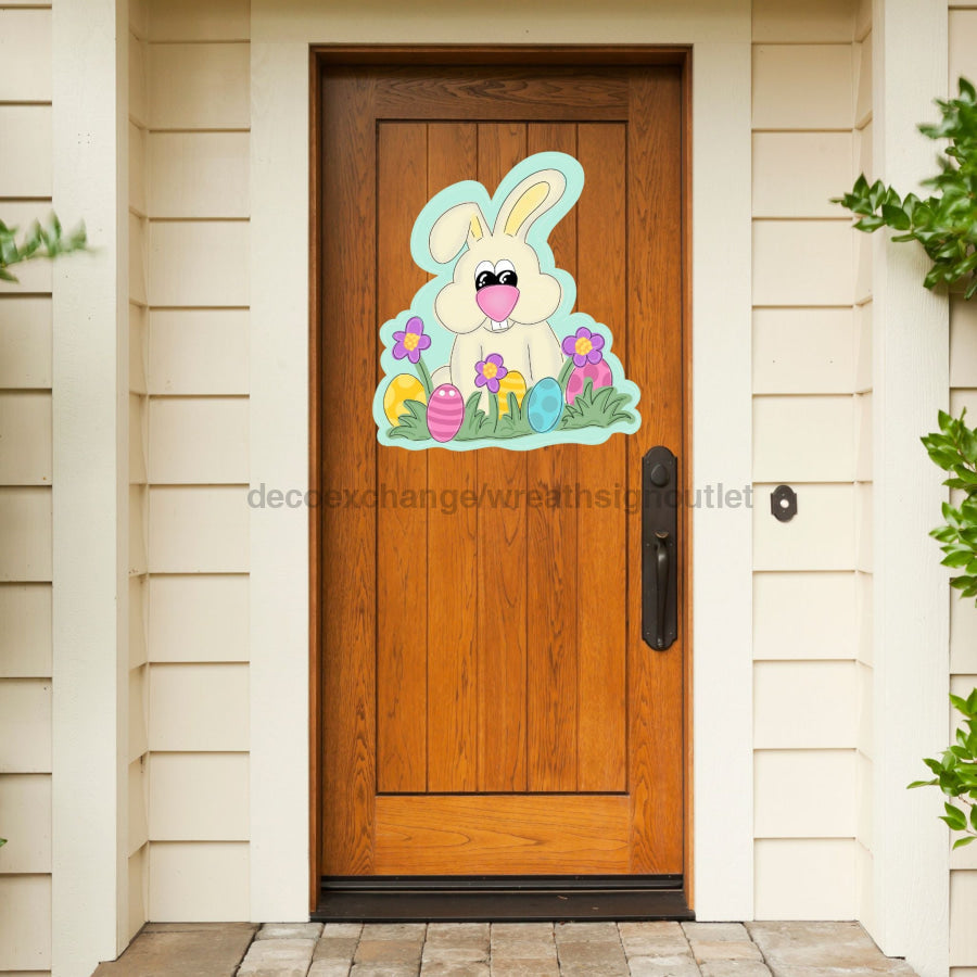 Easter Cut Bow Holes 22" Wood Door Hanger - DECOE-W-903439-DH