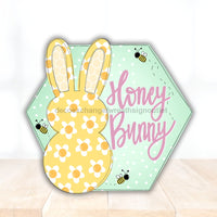 Thumbnail for Easter Honey Bunny 22" Wood Door Hanger - TWW-W-0002-DH