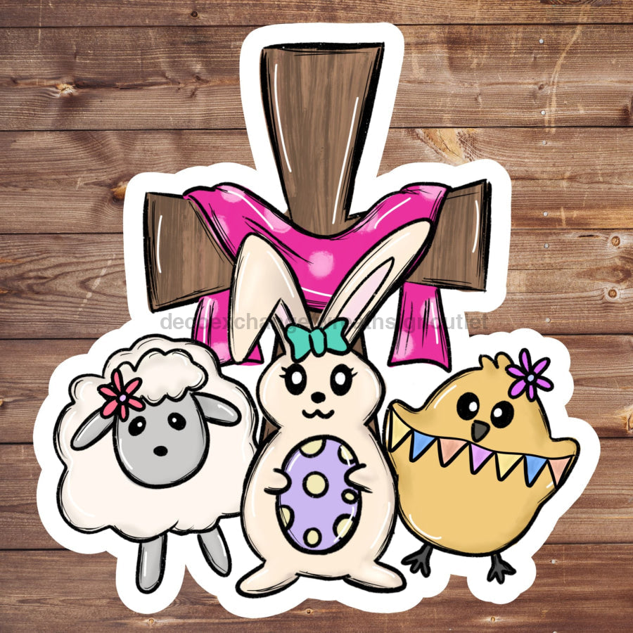 Easter Religious 22" Wood Door Hanger - DECOE-W-392-DH