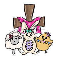 Thumbnail for Easter Religious 22" Wood Door Hanger - DECOE-W-392-DH
