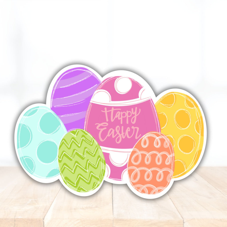 Easter Eggs 22" Wood Door Hanger - TWW-W-0004-DH