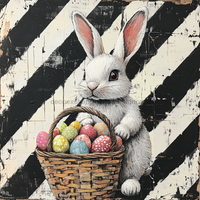 Thumbnail for Easter Rabbit Sign, DCO-13228, Sign For Wreath, 10x10