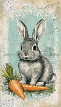 Thumbnail for Easter Rabbit Sign, DCO-13254, Sign For Wreath, 6x12