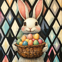 Thumbnail for Easter Rabbit Sign, DCO-13276, Sign For Wreath, 10x10