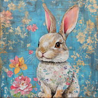 Thumbnail for Easter Rabbit Sign, DCO-13283, Sign For Wreath, 10x10