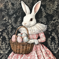 Thumbnail for Easter Rabbit Sign, DCO-13420, Sign For Wreath, 10x10