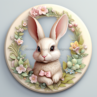 Thumbnail for Easter Sign, 3D Bunny Look, DCO-12834, Sign For Wreath, 10