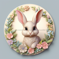 Thumbnail for Easter Sign, 3D Bunny Look, DCO-12849, Sign For Wreath, 10