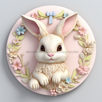 Thumbnail for Easter Sign, 3D Bunny Look, DCO-12851, Sign For Wreath, 10