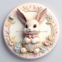 Thumbnail for Easter Sign, 3D Bunny Look, DCO-12854, Sign For Wreath, 10