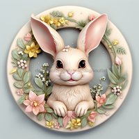 Thumbnail for Easter Sign, 3D Bunny Look, DCO-12863, Sign For Wreath, 10