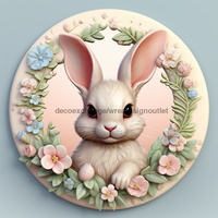 Thumbnail for Easter Sign, 3D Bunny Look, DCO-12870, Sign For Wreath, 10