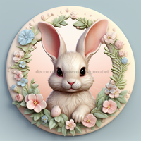 Thumbnail for Easter Sign, 3D Bunny Look, DCO-12870, Sign For Wreath, 10