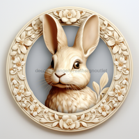 Thumbnail for Easter Sign, 3D Bunny Look, DCO-12871, Sign For Wreath, 10