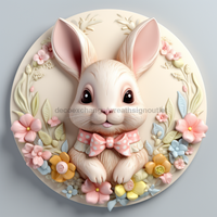 Thumbnail for Easter Sign, 3D Bunny Look, DCO-12876, Sign For Wreath, 10