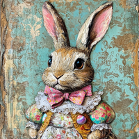 Thumbnail for Easter Sign, Cute Bunny,, DCO-12742, Sign For Wreath, 10x10
