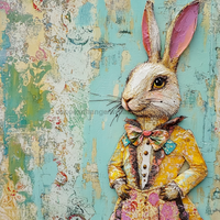 Thumbnail for Easter Sign, Cute Bunny,, DCO-12743, Sign For Wreath, 10x10