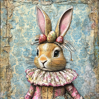 Thumbnail for Easter Sign, Cute Bunny,, DCO-12746, Sign For Wreath, 10x10