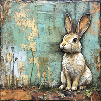 Thumbnail for Easter Sign, Cute Bunny,, DCO-12751, Sign For Wreath, 10x10