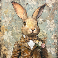 Thumbnail for Easter Sign, Cute Bunny,, DCO-12759, Sign For Wreath, 10x10