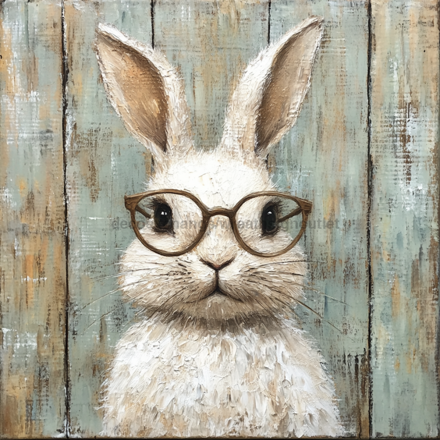 Cute Rabbit Sign Easter Sign, Cute Bunny,, DCO-12771, Sign For Wreath, 10x10