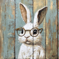 Thumbnail for Easter Sign, Cute Bunny,, DCO-12776, Sign For Wreath, 10x10