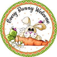 Thumbnail for Easter Sign, Every Bunny Welcome Sign, DECOE-4065-DH, 18 Wood Round