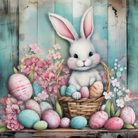 Thumbnail for Easter Floral 10x10" Metal Wreath Sign - OAW-0076