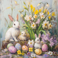 Thumbnail for Easter Sign, Easter Florals,, DCO-12777, Sign For Wreath, 10x10
