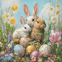 Thumbnail for Easter Sign, Easter Florals,, DCO-12778, Sign For Wreath, 10x10