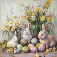 Thumbnail for Easter Sign, Easter Florals,, DCO-12779, Sign For Wreath, 10x10