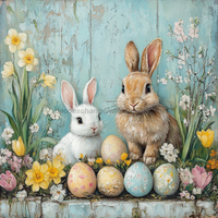 Thumbnail for Easter Sign, Easter Florals,, DCO-12782, Sign For Wreath, 10x10