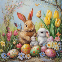 Thumbnail for Easter Sign, Easter Florals,, DCO-12783, Sign For Wreath, 10x10