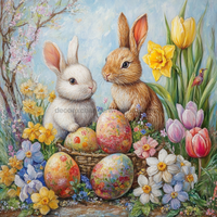 Thumbnail for Easter Sign, Easter Florals,, DCO-12787, Sign For Wreath, 10x10