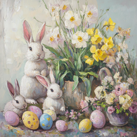 Thumbnail for Easter Sign, Easter Florals,, DCO-12797, Sign For Wreath, 10x10